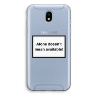 Alone: Samsung Galaxy J5 (2017) Transparant Hoesje