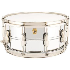 Ludwig LB402BN Super Chrome Over Brass 14 x 6.5 inch snaredrum