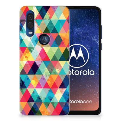 Motorola One Vision | TPU bumper | Geruit