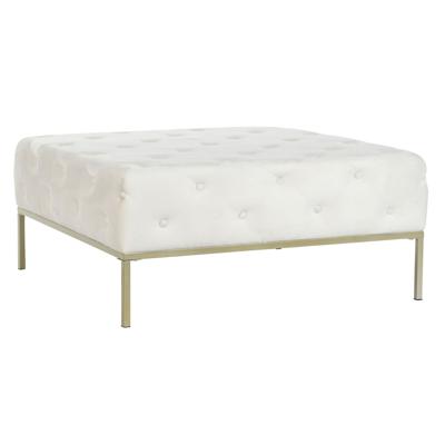 Kruk DKD Home Decor Wit Gouden Metaal 100 x 100 x 45 cm