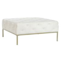 Kruk DKD Home Decor Wit Gouden Metaal 100 x 100 x 45 cm
