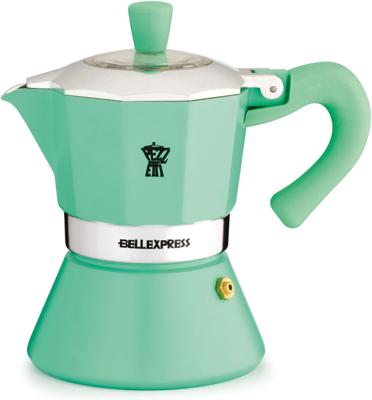 Italiaans koffiezetapparaat - PEZZETTI - BELLEXPRESS - Aluminium - 6 kopjes - Geschikt voor alle kookplaten inclusief inductie - Turquoise Italiaans koffiezetapparaat - PEZZETTI - BELLEXPRESS - Aluminium - 6 kopjes - Geschikt voor alle kookplaten inclusief inductie - Turquoise