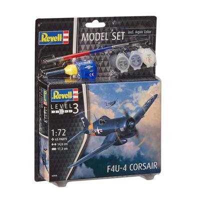 Revell model set f4u-4 corsair jachtvliegtuig