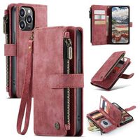 Caseme C30 Multifunctioneel iPhone 14 Pro Max Portemonnee Hoesje - Rood