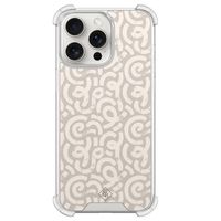 iPhone 15 Pro Max shockproof hoesje - Ivory abstraction - thumbnail