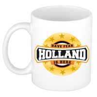 Have fear Holland is here mok/ beker wit 300 ml