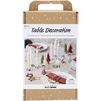 Creativ Company Hobbyset tafeldecoratie, engelen, kerstbomen, sterren, diverse kleuren, 1 doos