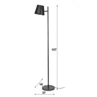 Vloerlamp Class 157 cm hoog in Charcoal