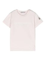 Moncler Enfant t-shirt en coton stretch à logo brodé - Rose