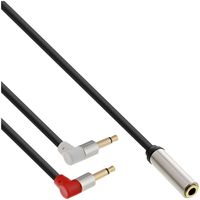 InLine Kabel / Adapter audio kabel 0,15 m 2 x 3.5mm 3.5mm Zwart - thumbnail