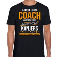 Trotse coach van de beste kanjers cadeau t-shirt zwart voor heren