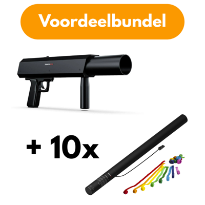 MagicFX Deejay Shotgun confettishooter + 10x Electric Streamer Cannon 80cm multicolour
