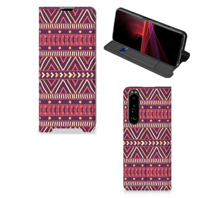 Sony Xperia 1 III | Hoesje met Magneet | Aztec Paars