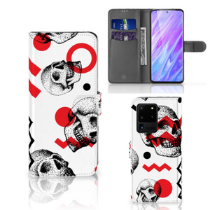 Telefoonhoesje met Naam Samsung Galaxy S20 Ultra Skull Red