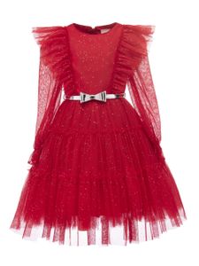 Tulleen robe en tulle Komina à paillettes - Rouge