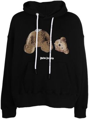 Palm Angels hoodie à ornements en cristal - Noir