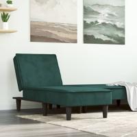 Chaise longue fluweel donkergroen