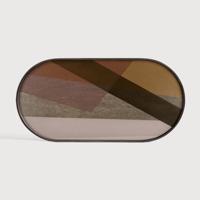 Ethnicraft Ovaal Dienblad 'Composed Angles' 71 x 36cm, kleur Pinot