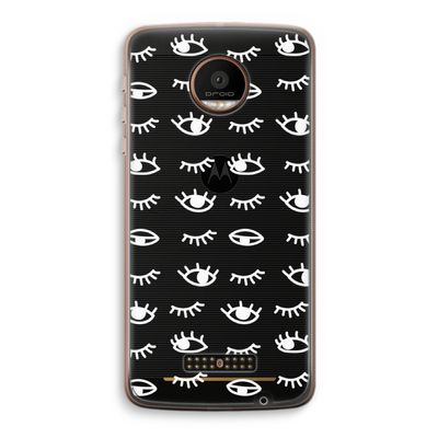 Eye pattern #3: Motorola Moto Z Force Transparant Hoesje