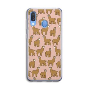 Alpacas: Samsung Galaxy A40 Transparant Hoesje
