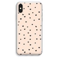 Kleine kattenkopjes: iPhone XS Max Transparant Hoesje