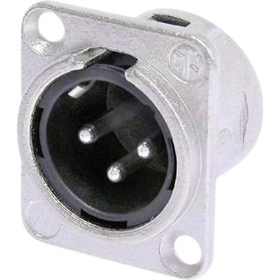 Neutrik NC3MDL1 XLR-connector Flensstekker, contacten recht Aantal polen: 3 Zilver 1 stuk(s)