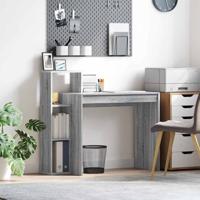 Bureau met plank Grijs sonoma 100 x 40 x 90 cm Bewerkt hout