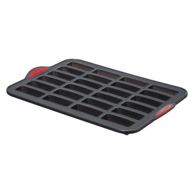Mini cakes bakken bakvorm/bakblik - 33 x 23 cm - voor 24x stuks - Siliconen