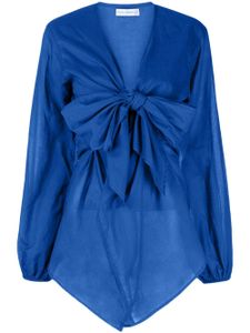 Faithfull the Brand robe courte Mantra à col v profond - Bleu