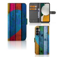 Samsung Galaxy A34 | Book Style Case | Wood Heart - Cadeau voor je Vriend