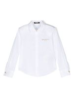 Balmain Kids chemise à logo pailleté - Blanc