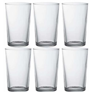 6x Drinkglazen/waterglazen transparant Chope hardglas 28 cl