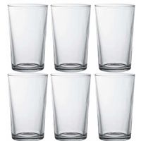 6x Drinkglazen/waterglazen transparant Chope hardglas 28 cl