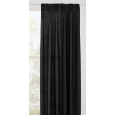 Leen Bakker - Gordijnstof Julian - Polyester - Zwart - B150 Cm