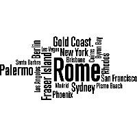 Wereld Steden Rome - Muursticker