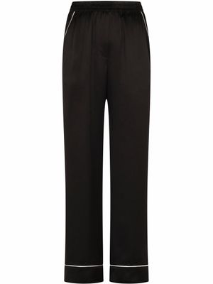 Dolce & Gabbana bas de pyjama satiné - Noir