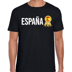 Verkleed T-shirt voor heren - Espana - zwart - voetbal supporter - themafeest - Spanje