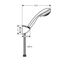 Hansgrohe Porter C Badset 160 Cm. Met Crometta Vario 85 Handdouche Chroom - thumbnail