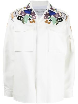 Valentino Garavani veste à broderies - Blanc