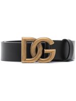 Dolce & Gabbana ceinture à boucle logo - Noir - thumbnail