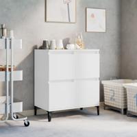 Dressoir 60x35x70 cm bewerkt hout wit - thumbnail