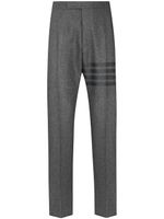 Thom Browne pantalon en flanelle à bandes signature - Gris