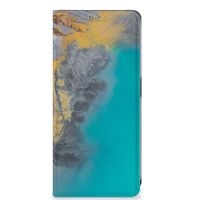 OnePlus Nord CE 3 Lite Standcase Marble Blue Gold - thumbnail