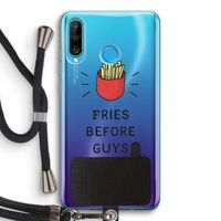 Fries before guys: Huawei P30 Lite Transparant Hoesje met koord