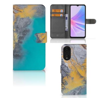 OPPO A78 5G | A58 5G | Bookcase | Marble Blue Gold