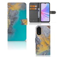 OPPO A78 5G | A58 5G | Bookcase | Marble Blue Gold
