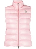 Moncler gilet matelassé à patch logo - Rose - thumbnail