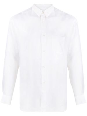 Comme Des Garçons Shirt chemise à effet soie - Blanc