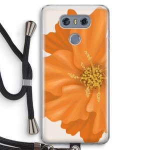 Orange Ellila flower: LG G6 Transparant Hoesje met koord