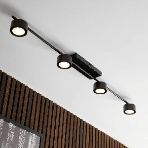 Plafondlamp 4 spots zwart Nordlux Clyde 115cm